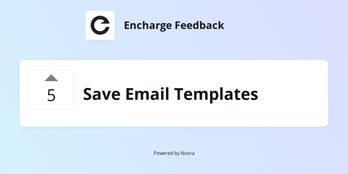 Save Email Templates Feature Requests Encharge